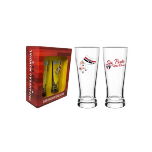 Conjunto Copos Lager De Time São Paulo  300ml  - Allmix