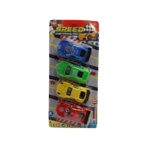 Kit Carrinho De Fricção Coloridos 4 Peças - 399 Toys