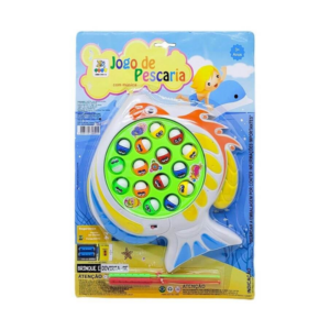 Pescaria De Plástico Á Pilha Grande Cartela - JR Toys
