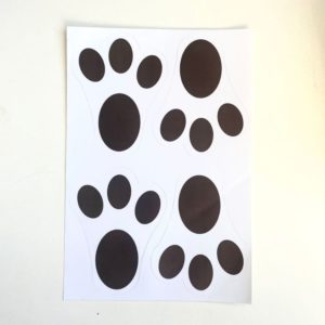 Pacote de Adesivos Com 4 Patinhas de Coelho Páscoa 11cm
