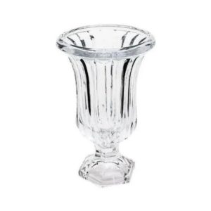 Vaso De Vidro Castiçal Filete 15x24cm- DecoromaX