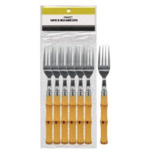 Conjunto De Garfo De Mesa Bambu Asper Com 6 Peças - Mimo Style