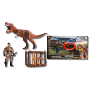 Boneco Dinossauro T-rex C/som Jaula E Assessórios - Bee Toys