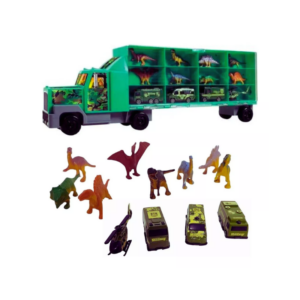 Carreta Dino Com 12 Peças - Braskit
