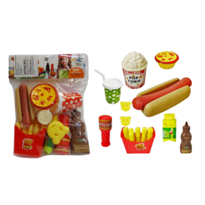 Kit Cozinha De Plástico Alimentos 17 Peças - Miki Toy